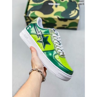 Bape Sta To Low Pure Original บอร์ดหนัง หัว Ape Air Force สไตล์คลาสสิก สีพื้น สําหรับเล่นกีฬา