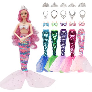 Barbie Dreamtopia Mermaid ตุ๊กตาบาร์บี้ กับชุด นางเงือก ในความฝัน （ตุ๊กตา + เสื้อผ้า）