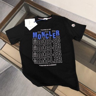 Moncler เสื้อยืดลําลอง แขนสั้น คอกลม พิมพ์ลายโลโก้ตัวอักษร สไตล์คลาสสิก แฟชั่นสําหรับผู้ชาย และผู้หญิง