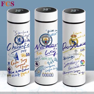 Fcs [พร้อมส่ง] ลูกฟุตบอล MC Royal Chelsea✔ กระติกน้ําร้อนอัจฉริยะ สเตนเลส 304 ความจุ 500 องศา สีฟ้า สําหรับนักเรียน