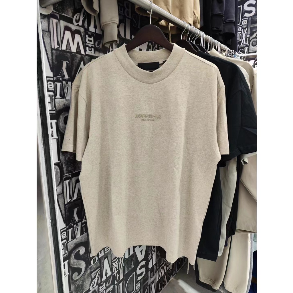 เสื้อยืดแขนสั้นลําลอง คอกลม พิมพ์ลายเมฆ Fear OF GOD Essentials Cloud Series