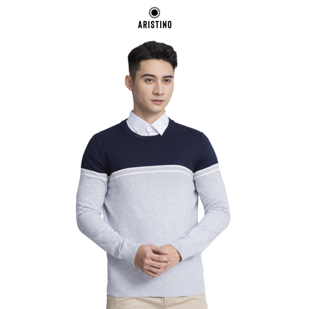 ARISTINO เสื้อสเวตเตอร์คอกลมแขนยาวผู้ชาย ทรงปกติ AWO007W3