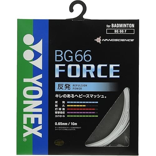 สายแบดมินตัน Yonex Bg66Force 0.65Mm Bg66F สีขาว
