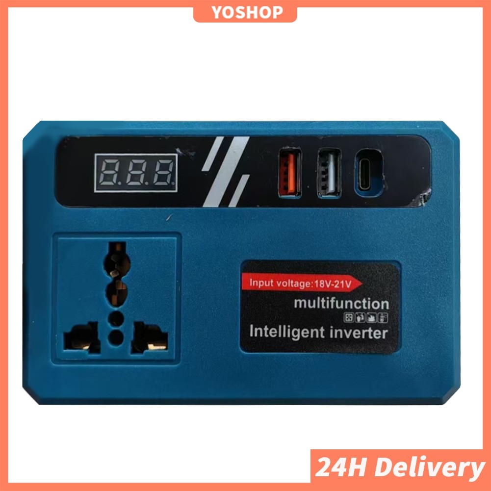 ⚡จัดส่งที่รวดเร็ว⚡120W แบตเตอรี่ลิเธียมอินเวอร์เตอร์ DC18V/21V ถึง 220V AC แบตเตอรี่อินเวอร์เตอร์สําหรับ MT
