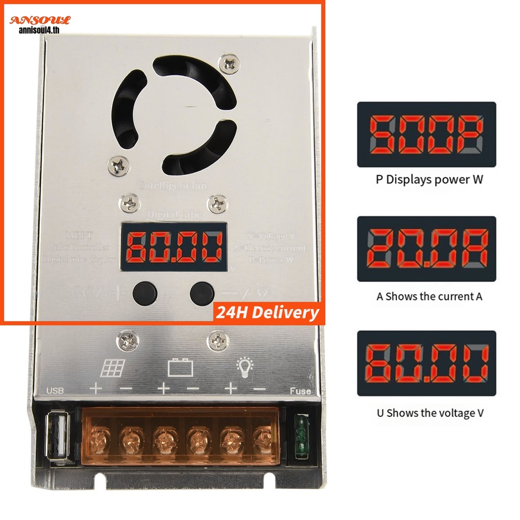 จัดส่งด่วน⚡Mppt 600W Stepdown Solar Controller 18V-80V อินพุตชาร์จสําหรับ 12V 24V แบตเตอรี่ลิเธียมคลังสินค้าพร้อม【สต็อกพร้อม】