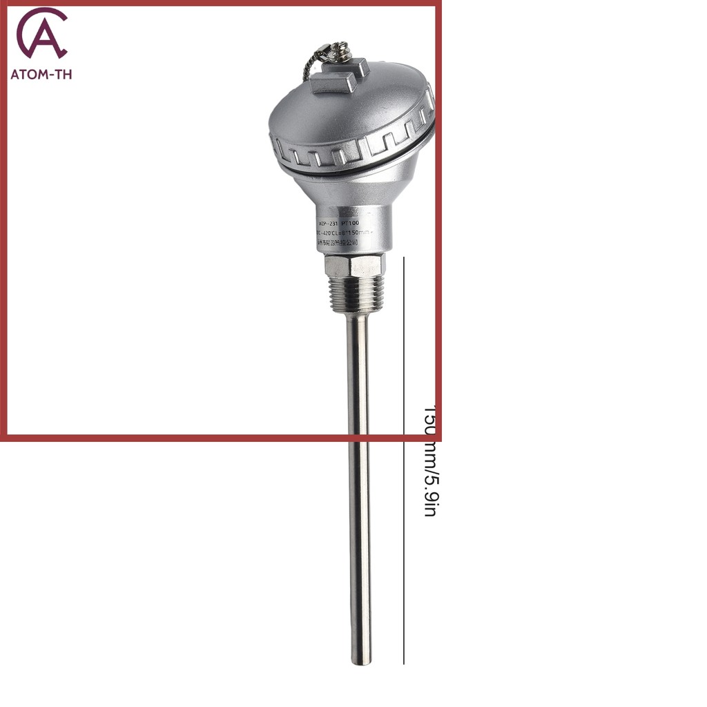 RTD PT100 Temperature Sensor Probe 1/2 "หัวขั้วเทอร์โมคัปเปิลเกลียว