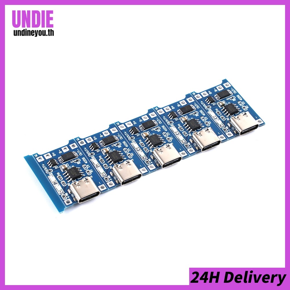 5 ชิ้น 5V 1A USB Type C แบตเตอรี่ลิเธียมโมดูลชาร์จบอร์ด
