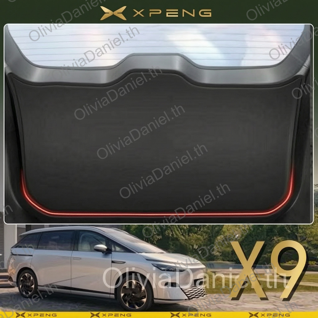 2025 xpeng X9 EV/xiaopeng accessory MPV รถ Trunk Anti-Kick Pad ด้านหลัง Tailgate Anti-Collision ฟิล์มป้องกันสวมใส่แผ่นป้องกันอุปกรณ์เสริม
