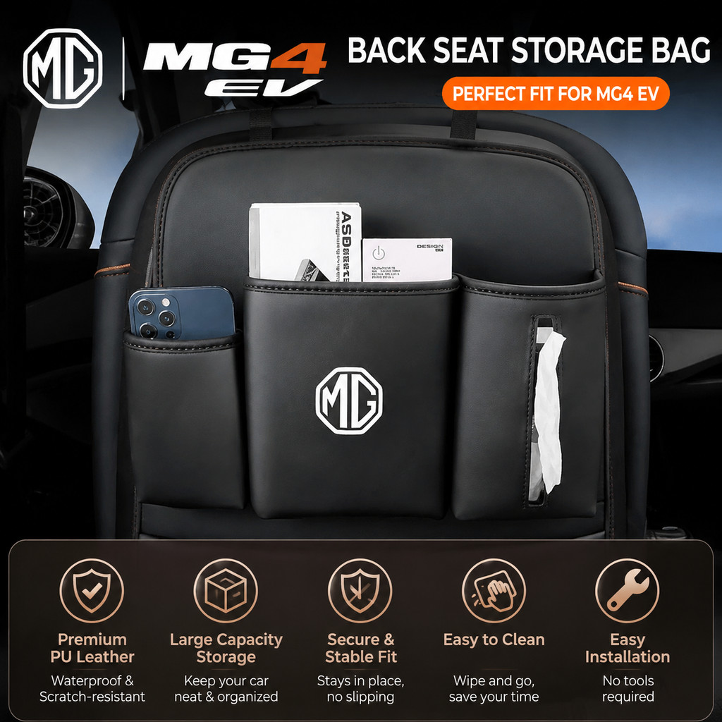 เหมาะสําหรับ MG4 EV, กระเป๋าเบาะหลัง, Body Kit, MG ZS HS, MG IM6, MG S5, Auto Parts, MG3, MG5, EP, X