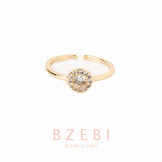 BZEBI แหวนแฟชั่น ผู้หญิง สแตนเลส jewelry สีทอง สีโรสโกลด์ คุณภาพสูง สวยงาม เครื่องประดับ สําหรับผู้หญิง 1164r