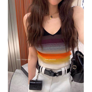 Suxi เสื้อครอปท็อป ผ้าถัก เข้ารูป สไตล์วินเทจ เข้ากับทุกการแต่งกาย