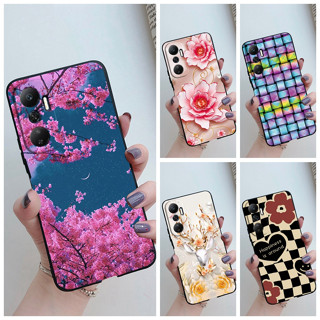 เคสโทรศัพท์มือถือ ซิลิโคนนิ่ม ผิวด้าน กันกระแทก ลายดอกไม้ สําหรับ Infinix Hot 20 Hot 20 Hot20