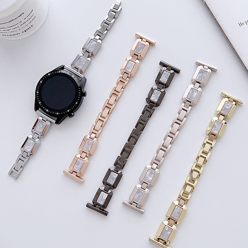 20mm 22mm Square Resin Strap For Samsung Galaxy Watch 6 สายนาฬิกา Galaxy Watch 5 / Watch 5 pro/Huawei GT 3 /GT 2/gt3 pro Strap/mazfit GTS 4 / Amazfit GTS 4 mini / Amazfit GTS3 / GTS2 / GTS /Amazfit gts 2 mini สาย Amazfit Bip 3 สาย amazfit bip 5 สายนาฬิกา
