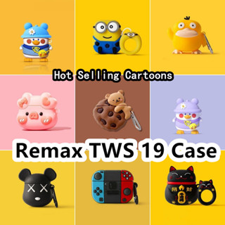【Trend Front】เคสหูฟัง แบบนิ่ม ลายการ์ตูนเกมคอนโซล และมังกรดํา สําหรับ Remax TWS 19