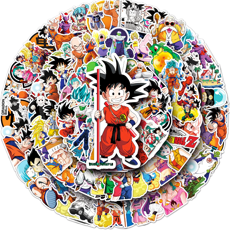 100 ชิ้นตลก Dragon Ball สติกเกอร์กันน้ํา DIY สําหรับโทรศัพท์แล็ปท็อปรถสติกเกอร์ Creative Home Decal