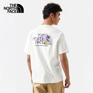 ใหม่ เสื้อยืดคอกลม แขนห้าส่วน พิมพ์ลาย The North Face สวมใส่สบาย เหมาะกับใส่กลางแจ้ง แฟชั่นคู่รัก 7QP5