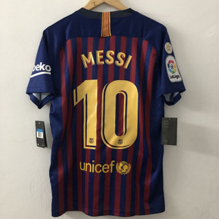 เสื้อกีฬาแขนสั้น ลายทีมชาติฟุตบอล Barcelona 18 19 ชุดเหย้า