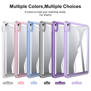 TPU Bezel Acrylic Back Cover Tablet Case Cover for iPad 10th Gen 10. 9 2022 iPad 7 8 9th Gen 10.2 2019 2020 2021 iPad 5 6th Gen 9.7 2017 2018 Air3 4 5 Mini 4 5 6 Pro10.5 Pro11 2018 2020 2021 2022 Lightweight, shockproof and drop-proof