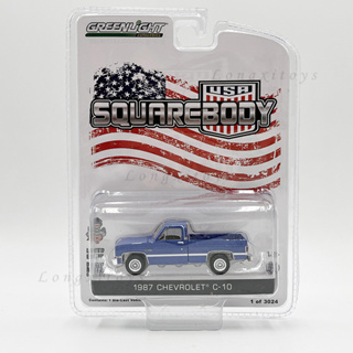 โมเดลรถยนต์จําลอง Greenlight 1:64 1987 Chevrolet C-10 ของเล่นสําหรับเด็ก