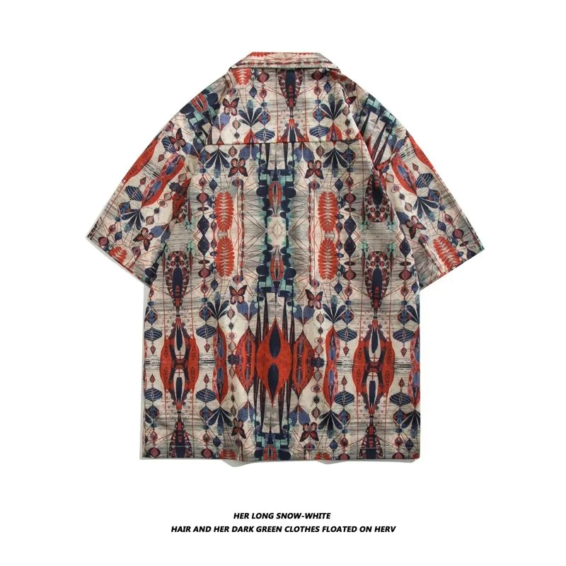 Songkran เสื้อเชิ้ตฮาวายแขนสั้น ลายดอกไม้ ทรงหลวม สงกรานต์ thumbnail 9