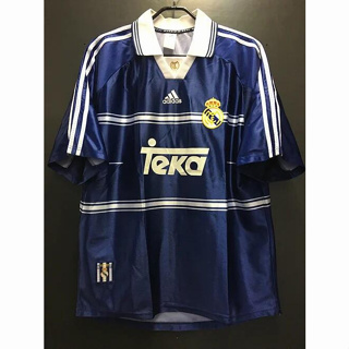 เสื้อกีฬาแขนสั้น ลายทีมฟุตบอล Real Madrid 1998/1999 ชุดเยือน