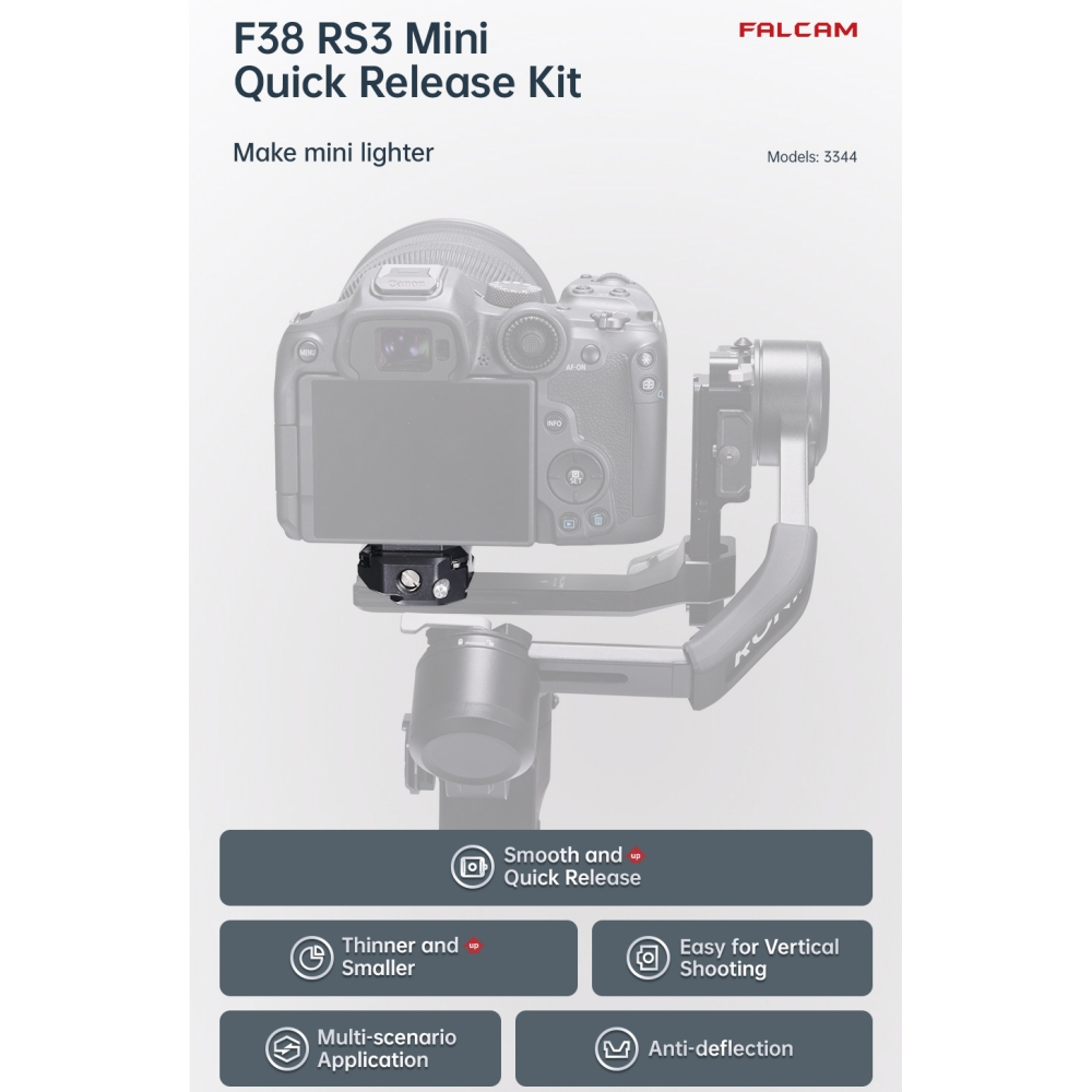 Falcam F38 ชุดระบบปลดเร็ว สําหรับ DJI RS3 Mini Gimbal Stabilizer 3343 3344 3345