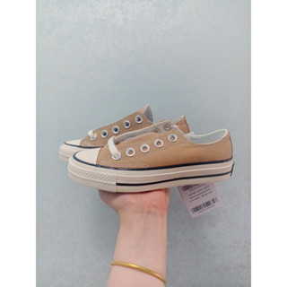 ของแท้ coverse2023 1970s Chuck Taylor all star รองเท้าผ้าใบลําลอง สําหรับผู้ชาย ผู้หญิง เหมาะกับการวิ่ง เล่นกีฬา สีกากี