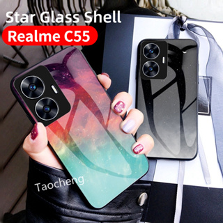 เคสโทรศัพท์มือถือกระจกนิรภัย แบบบางพิเศษ กันกระแทก ไล่โทนสี สําหรับ Realme C51 C55 C53 Narzo N53 NFC RealmeC55 RealmeC53 NarzoN53 4G 2023