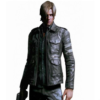 Resident Evil Leon S. เสื้อแจ็กเก็ตหนังลําลอง สไตล์ไบค์เกอร์