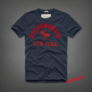 Abercrombie &amp; Fitch เสื้อยืดผู้ชาย เสื้อยืด