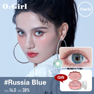 O2Girl คอนแทคเลนส์ Mini 2 ชิ้น 14.0 สีน้ำเงินำ มม. บิ๊กอายแว่นตาสายตาสั้นแต่งหน้าผลิตภัณฑ์ความงามเลนส์
 Russia