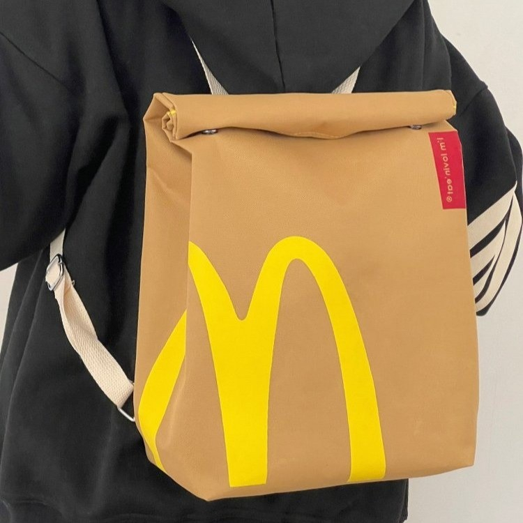 กระเป๋าเป้สะพายหลัง McDonald mcdonald bag pack กระเป๋าลําลอง กระเป๋านักเรียนนักเรียน McDonald beg