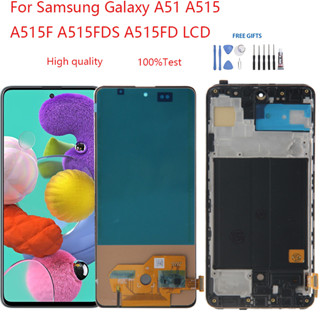 อะไหล่หน้าจอสัมผัสดิจิทัล LCD แบบเปลี่ยน สําหรับ Samsung Galaxy A51 A515 A515F A515FDS A515FD