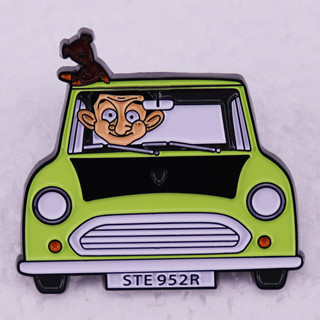 Mr bean เข็มกลัดโลหะ รูปการ์ตูนหมีเท็ดดี้ สําหรับตกแต่งรถยนต์