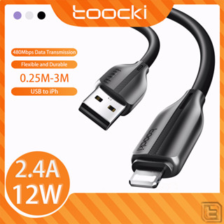 Toocki สายชาร์จ USB 2.4A เป็น iPh USB 2.0 10S สําหรับ 8-11 iPh