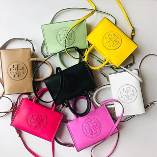 Tory Burch Eco Ella Series Bio กระเป๋าสะพายไหล่ กระเป๋าเมสเซนเจอร์ ขนาดเล็ก 7 สี