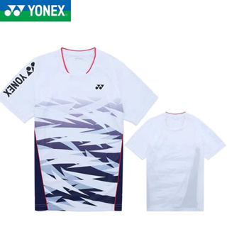 Yonex เสื้อกีฬาแบดมินตัน แขนสั้น แบบแห้งเร็ว สําหรับผู้ชาย และผู้หญิง