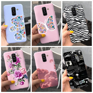 เคสโทรศัพท์มือถือ ซิลิโคนนิ่ม ผิวด้าน ลายผีเสื้อ หมี สําหรับ Samsung Galaxy J8 2018 J810F DS J8 j 8 2018