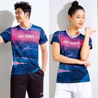 เสื้อกีฬาแบดมินตัน YONEX แบบแห้งเร็ว สวมใส่สบาย สไตล์เกาหลี สําหรับผู้ชาย และผู้หญิง