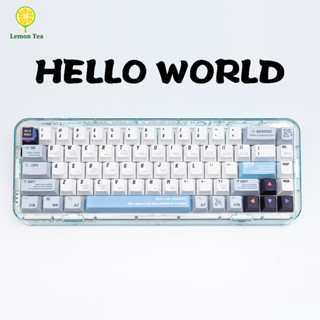 [In stock] HELLO WORLD  keycaps Dye-Sublimation cherry  profile  PBT keycap 143keys