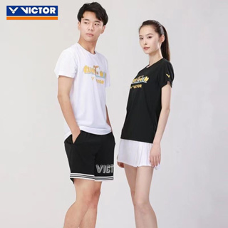 Victory เสื้อยืดแบดมินตัน แห้งเร็ว และสบาย แบดมินตันไฟเบอร์ แห้งเร็ว ผู้ชาย ผู้หญิง ทุกเพศ แขนสั้น กางเกงขาสั้น