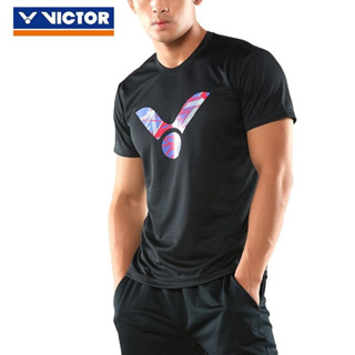 Victory เสื้อยืดแบดมินตัน แขนสั้น ระบายอากาศ แห้งเร็ว ดูดซับเหงื่อ