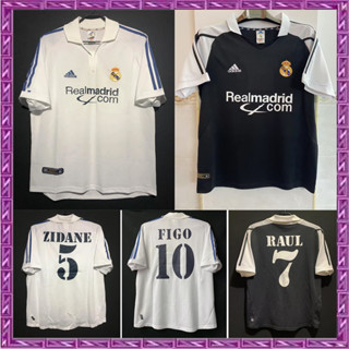 เสื้อกีฬาแขนสั้น ลายทีมชาติฟุตบอล Real Madrid 2001/2002 ชุดเหย้า