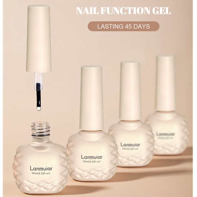LANMUIAR Top Coat (เคลือบสีเล็บเจล)/base coat/Matte top เบส ท็อปเจลUV LED Gel Polish Soak Off ทาเล็บเจล สีทาเล็บเจล สีเจล ยาทาเล็บเจล(10ML) 【doom】
