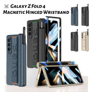 Insmei เคสโทรศัพท์มือถือ แบบพับแม่เหล็ก รองรับการชาร์จไร้สาย สําหรับ Samsung Galaxy Z Fold 4 Fold4