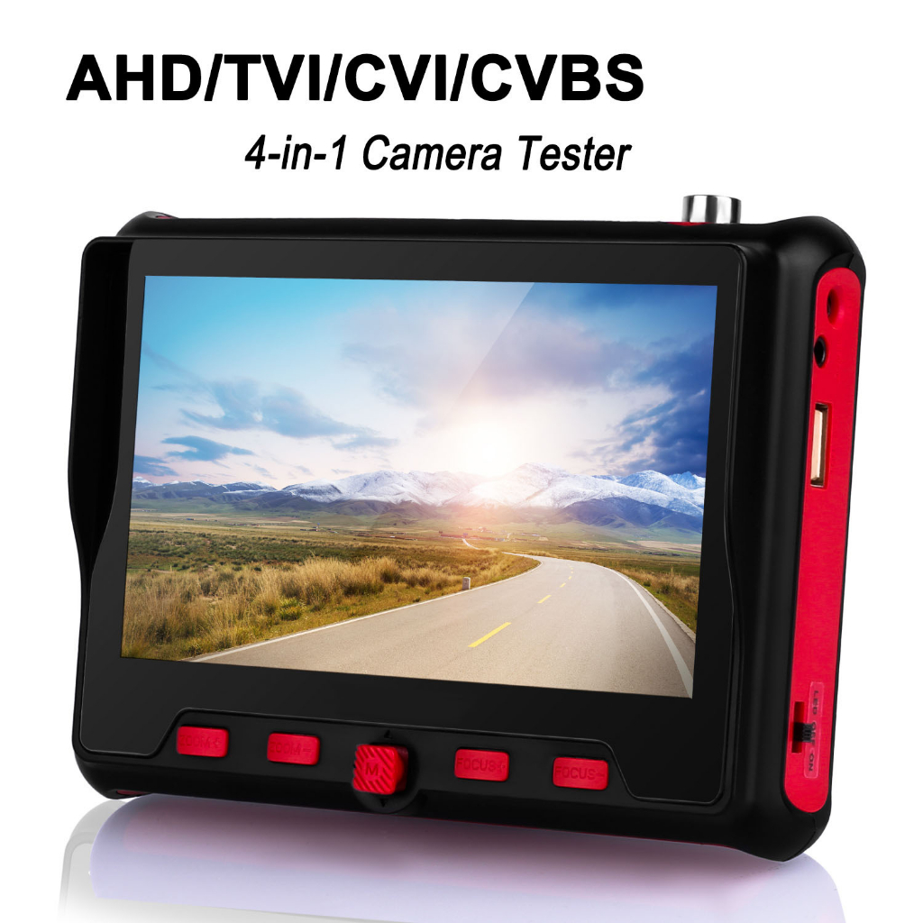 8MP AHD เครื่องทดสอบกล้องวงจรปิด 4 In 1 สําหรับ AHD TVI CVI CVBS Analog กล้อง Security Monitor 4.3 น