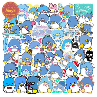 SANRIO Muya สติกเกอร์ไวนิล ลายการ์ตูนเพนกวิน กันน้ํา สําหรับติดตกแต่งแล็ปท็อป 50 ชิ้น