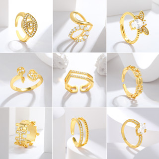 Kaijiang Cincin Wanita Love Vow แหวนเปิด สําหรับผู้หญิง ผู้ชาย กุญแจล็อค / หัวใจรัก แหวนเพทาย สเตนเลส แหวนแต่งงาน เครื่องประดับแฟชั่น