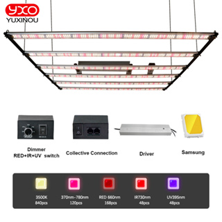 โคมไฟ LED 1000W Samsung LM301H 800W 650W แบบเต็มสเปกตรัม UV IR เปิด / ปิด สําหรับปลูกพืชในร่ม เต็นท์ เพาะปลูกพืช