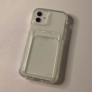 เคสโทรศัพท์มือถือแบบใส กันกระแทก พร้อมช่องใส่บัตร หรูหรา สําหรับ iPhone 14 12 11 13 Pro Max XR XS Max X 7 8 6 6s Plus SE 2020